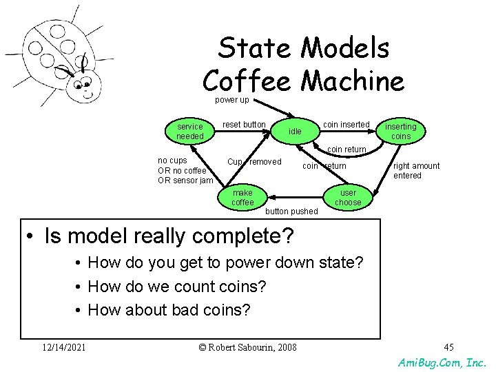 State Models Coffee Machine power up service needed reset button coin inserted idle inserting State Models Coffee Machine power up service needed reset button coin inserted idle inserting