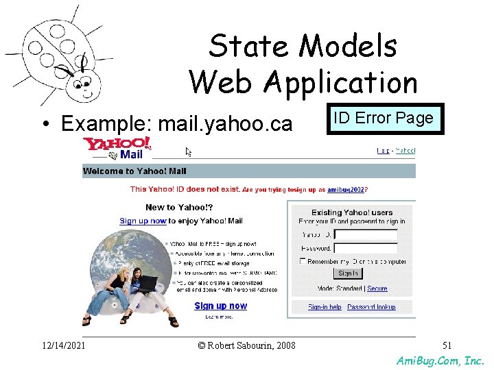 State Models Web Application • Example: mail. yahoo. ca 12/14/2021 © Robert Sabourin, 2008 State Models Web Application • Example: mail. yahoo. ca 12/14/2021 © Robert Sabourin, 2008