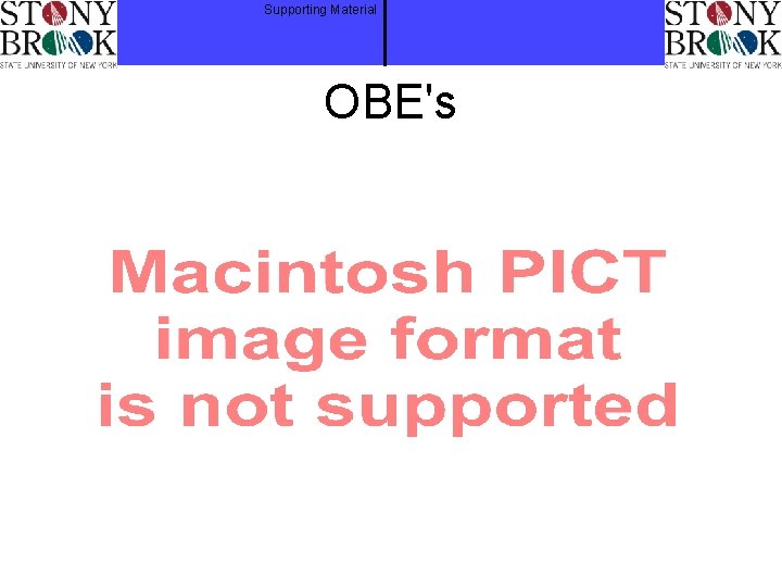 Supporting Material OBE's 