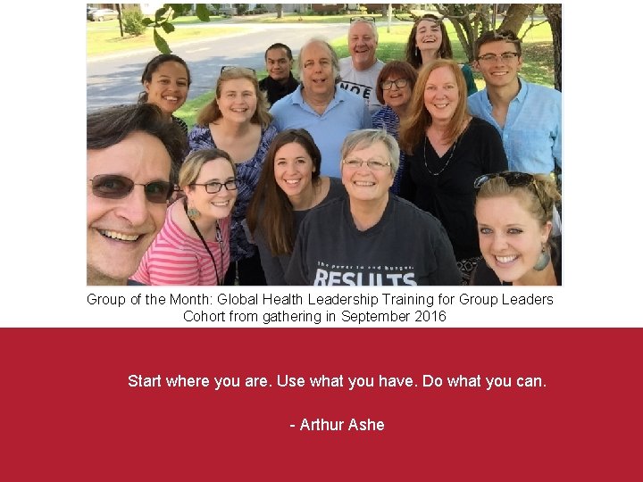 Group of the Month: Global Health Leadership Training for Group Leaders Cohort from gathering