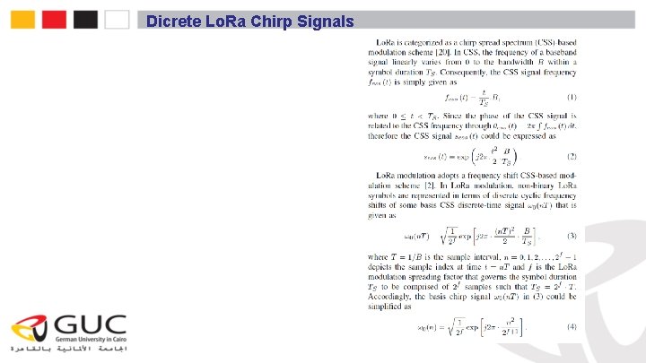 Dicrete Lo. Ra Chirp Signals 