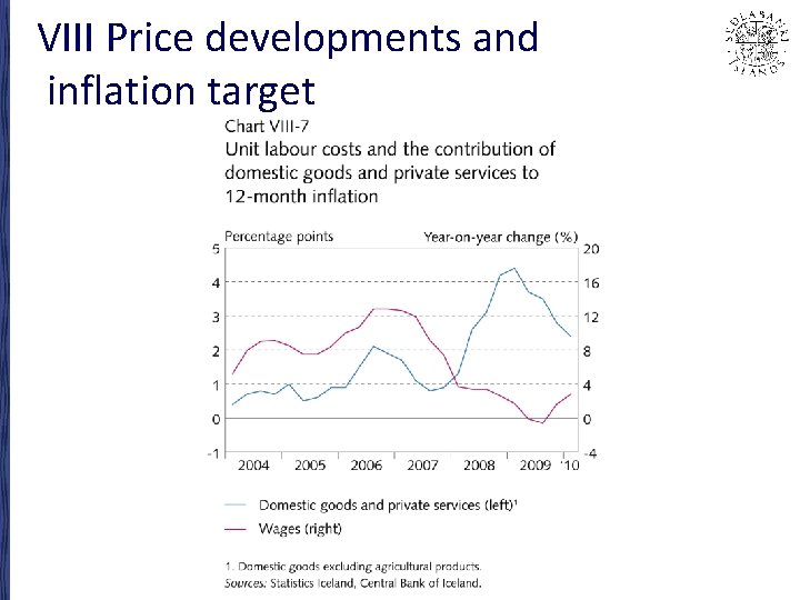 VIII Price developments and inflation target 