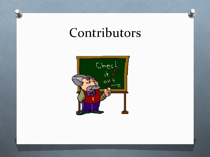 Contributors  Contributors