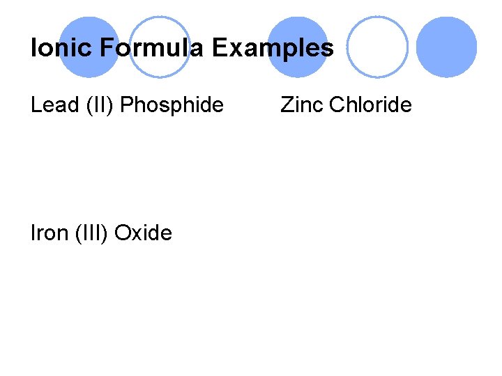 Chemistry Lesson 1 Ionic Compounds Ionic Bonds l