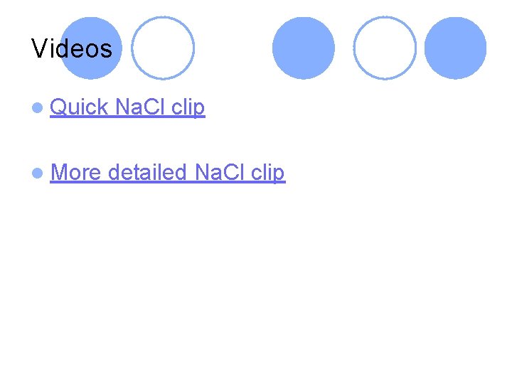 Videos l Quick l More Na. Cl clip detailed Na. Cl clip 