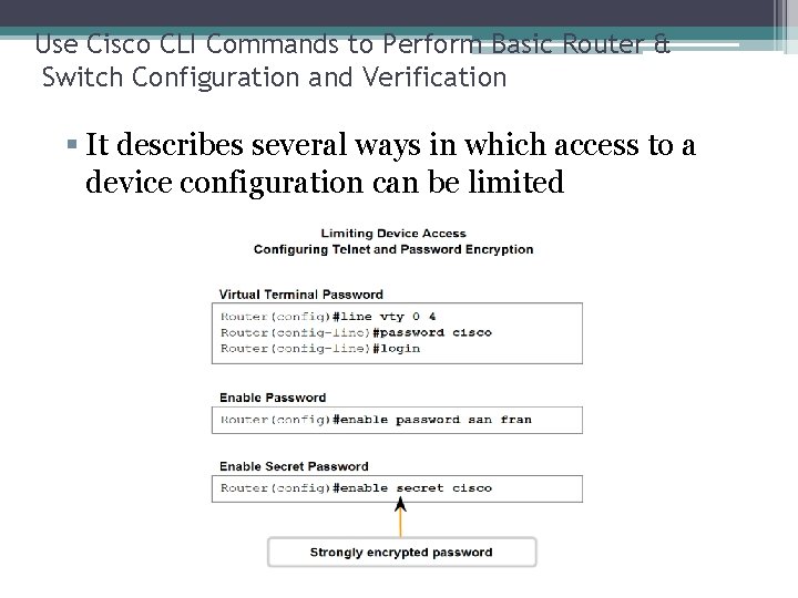 Use Cisco CLI Commands to Perform Basic Router & Switch Configuration and Verification It