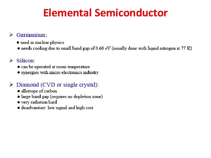 Elemental Semiconductor 