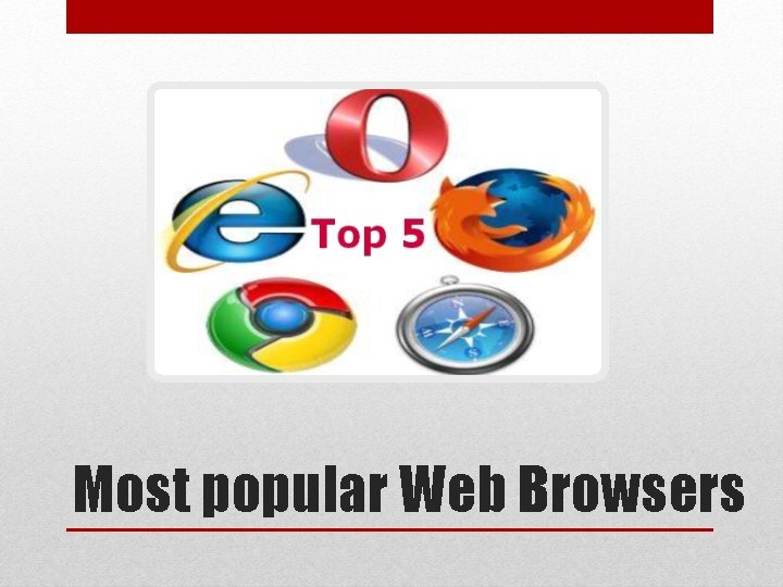 Most popular Web Browsers 