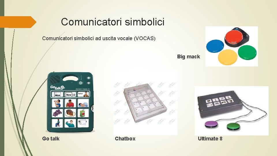 Comunicatori simbolici ad uscita vocale (VOCAS) Big mack Go talk Chatbox Ultimate 8 