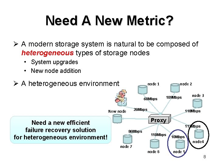 Need A New Metric? Ø A modern storage system is natural to be composed