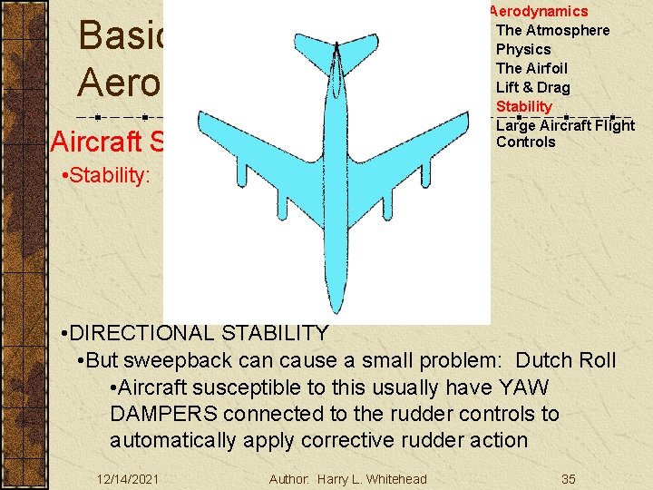 Basic Aerodynamics Aircraft Stability III. Basic Aerodynamics A. The Atmosphere B. Physics C. The