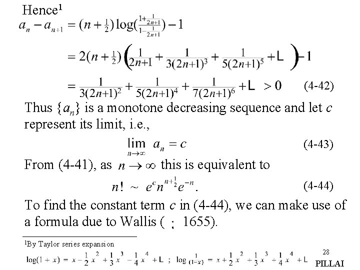 Hence 1 (4 -42) Thus {an} is a monotone decreasing sequence and let c