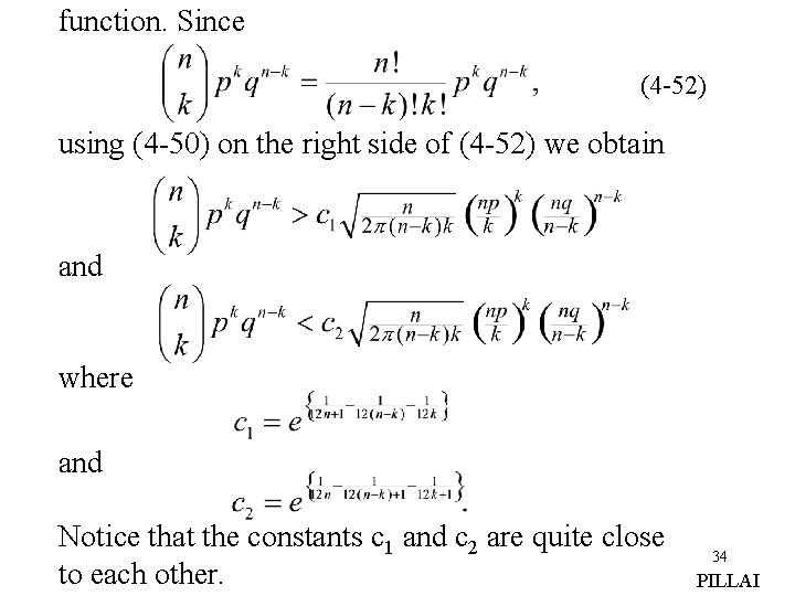 function. Since (4 -52) using (4 -50) on the right side of (4 -52)