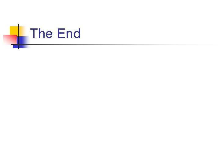 The End 