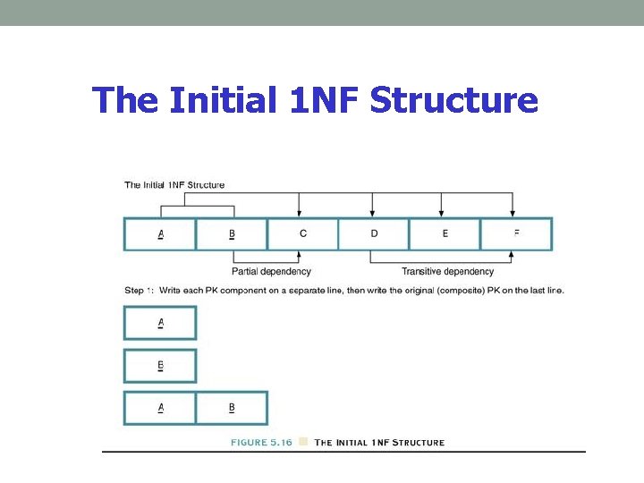 The Initial 1 NF Structure The Initial 1 NF Structure