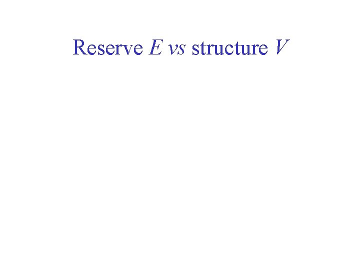 Reserve E vs structure V 