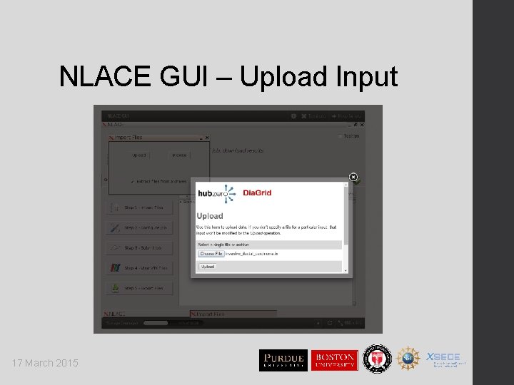 NLACE GUI – Upload Input 17 March 2015 