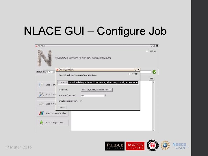 NLACE GUI – Configure Job 17 March 2015 