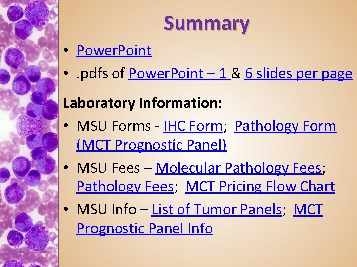 Summary • Power. Point • . pdfs of Power. Point – 1 & 6