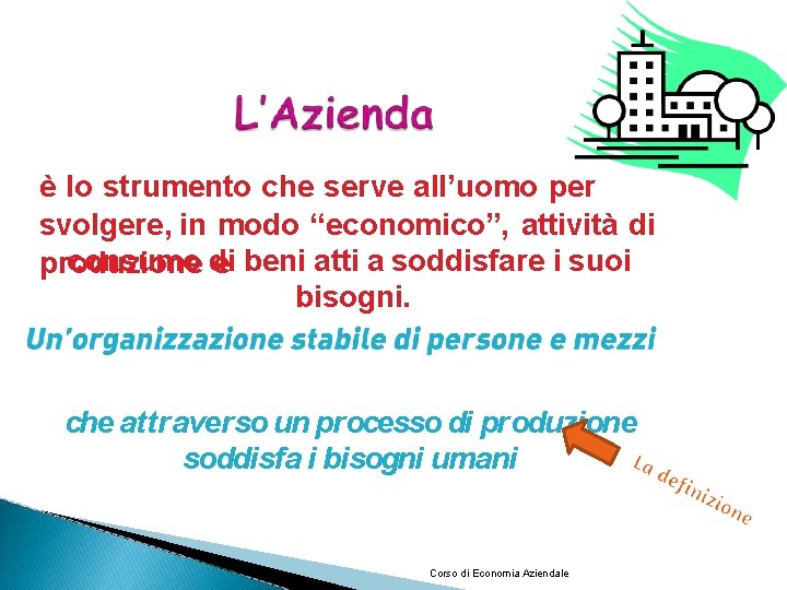 è lo strumento che serve all’uomo per svolgere, in modo “economico”, attività di consumo