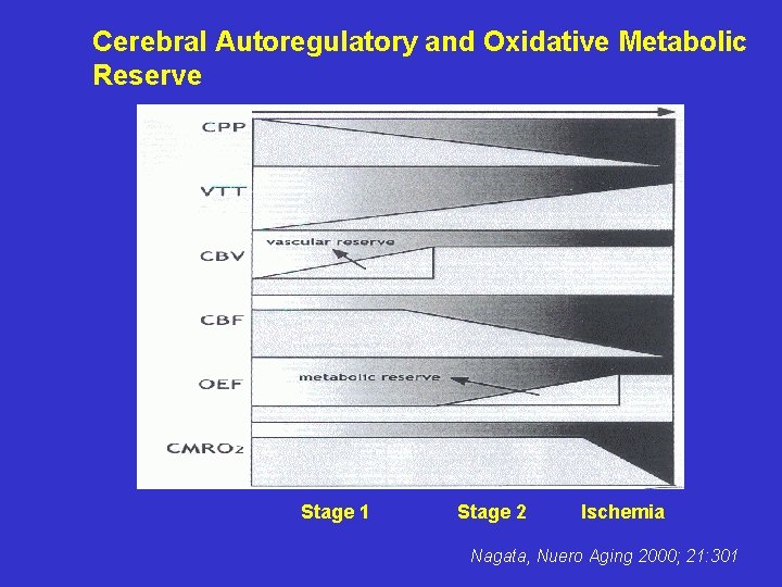 Cerebral Autoregulatory and Oxidative Metabolic Reserve Stage 1 Stage 2 Ischemia Nagata, Nuero Aging