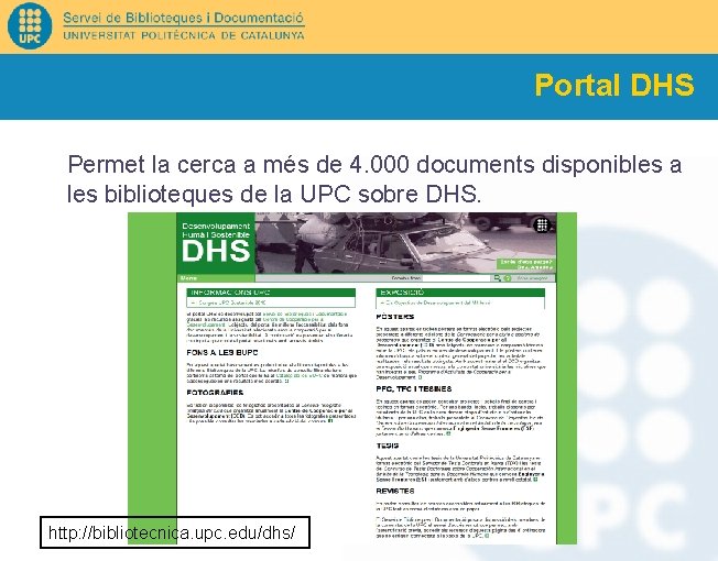 Portal DHS Permet la cerca a més de 4. 000 documents disponibles a les