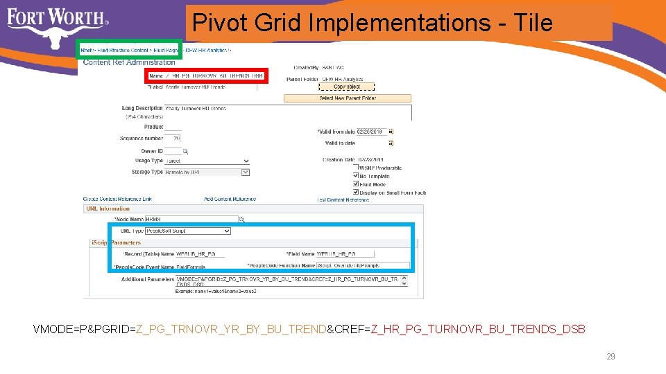 Pivot Grid Implementations - Tile VMODE=P&PGRID=Z_PG_TRNOVR_YR_BY_BU_TREND&CREF=Z_HR_PG_TURNOVR_BU_TRENDS_DSB 29 