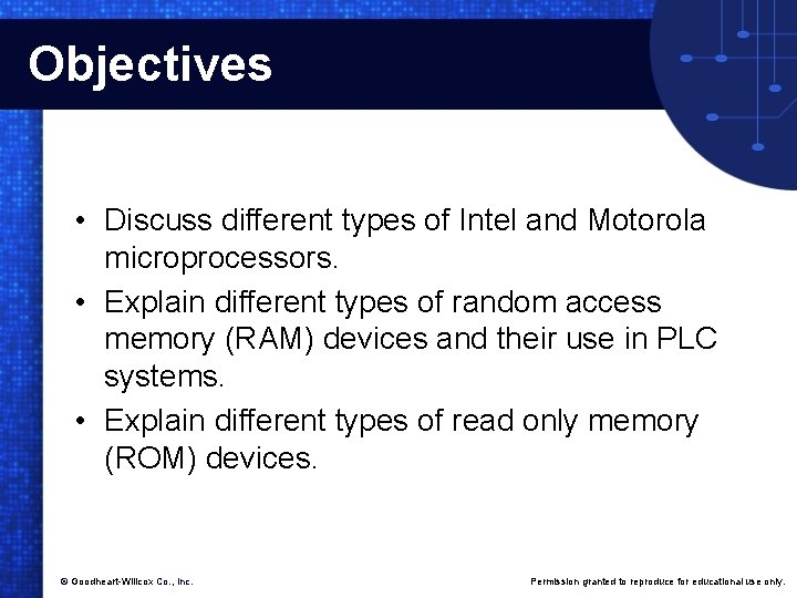 Objectives • Discuss different types of Intel and Motorola microprocessors. • Explain different types Objectives • Discuss different types of Intel and Motorola microprocessors. • Explain different types