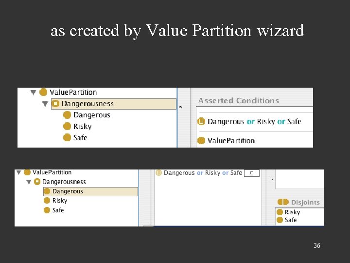 as created by Value Partition wizard 36 