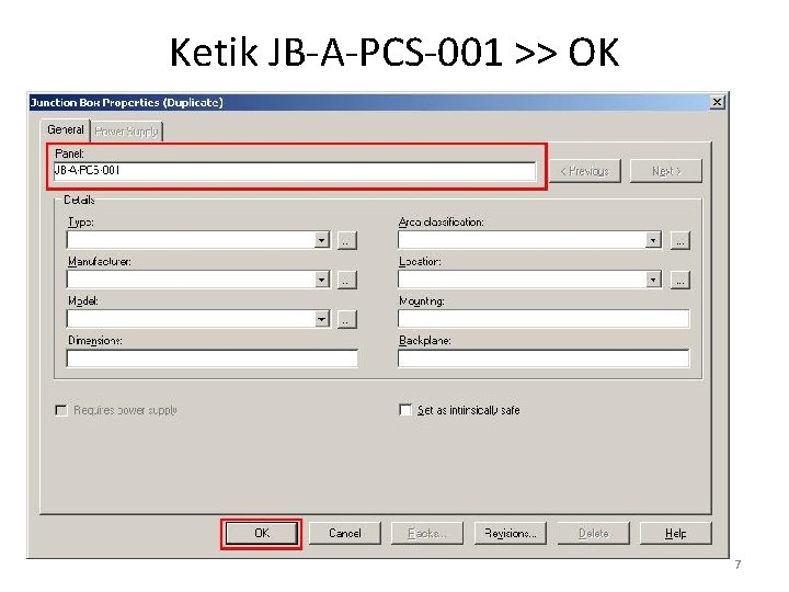 Ketik JB-A-PCS-001 >> OK 7 