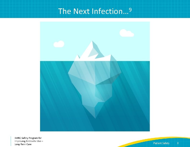 The Next Infection… 9 Patient Safety 8 