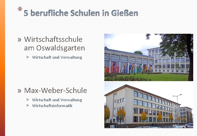 * » Wirtschaftsschule am Oswaldsgarten ˃ Wirtschaft und Verwaltung » Max-Weber-Schule ˃ Wirtschaft und