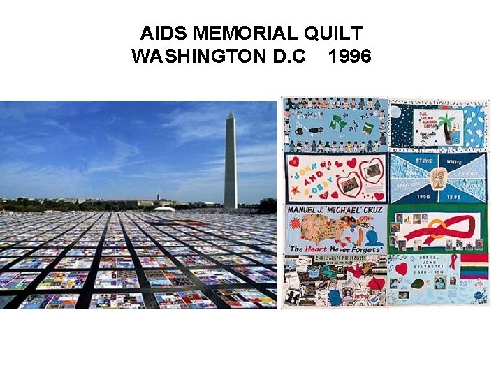 AIDS MEMORIAL QUILT WASHINGTON D. C 1996 