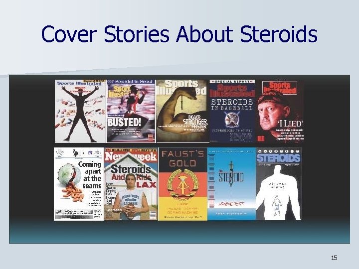 Cover Stories About Steroids 15 