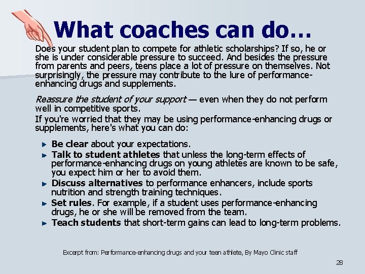 What coaches can do… Does your student plan to compete for athletic scholarships? If