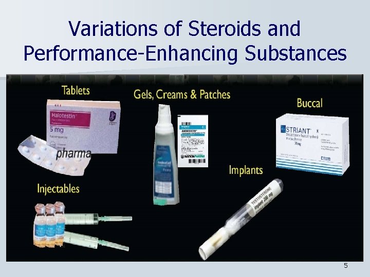 Variations of Steroids and Performance-Enhancing Substances 5 