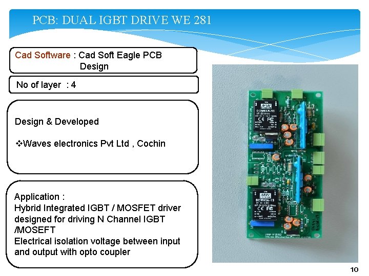 PCB: DUAL IGBT DRIVE WE 281 Cad Software : Cad Soft Eagle PCB Design