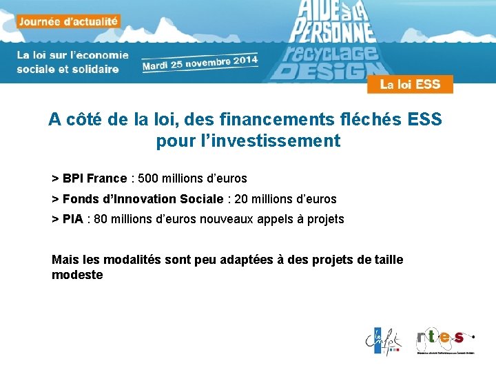 A côté de la loi, des financements fléchés ESS pour l’investissement > BPI France