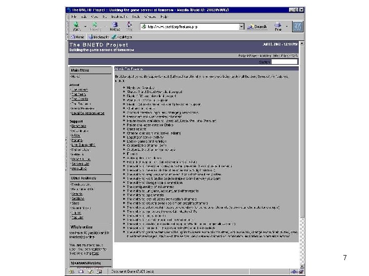 Retrospective requirements specification example 7 