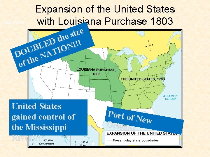 Map 7 of 45 Expansion of the United States with Louisiana Purchase 1803 e