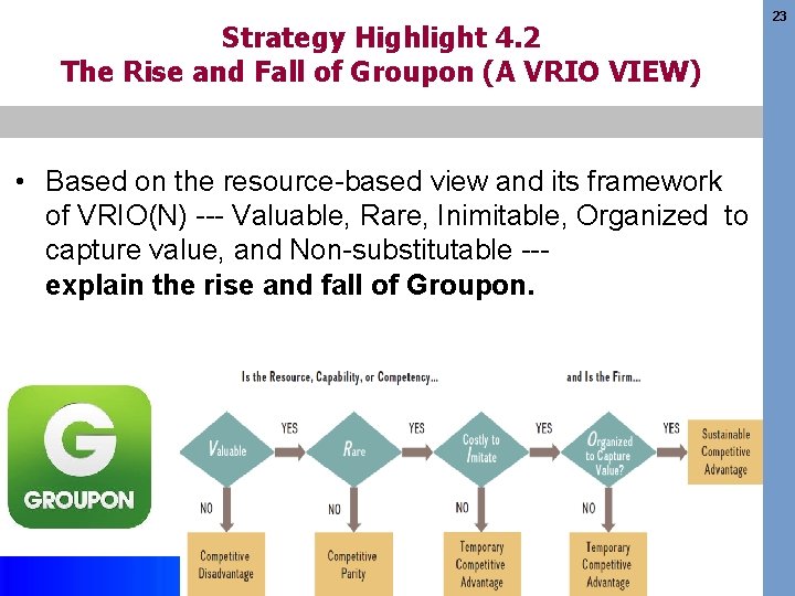 Strategy Highlight 4. 2 The Rise and Fall of Groupon (A VRIO VIEW) •