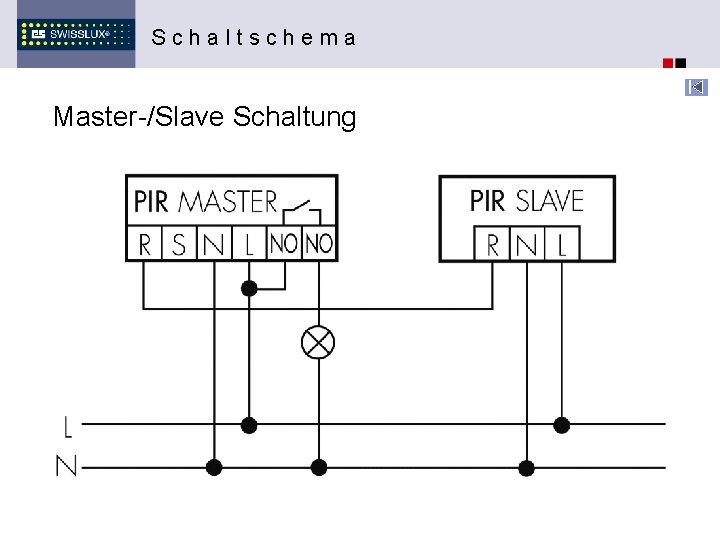 Schaltschema Master-/Slave Schaltung 
