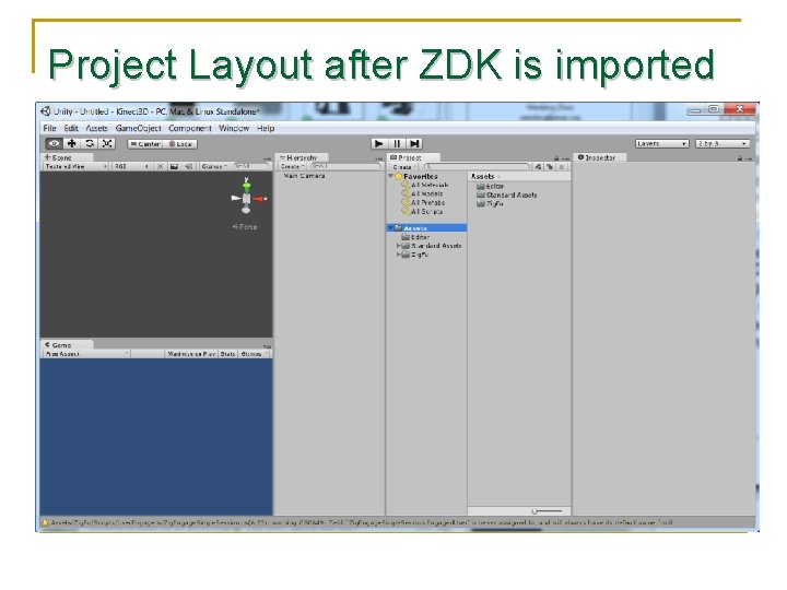 Project Layout after ZDK is imported 