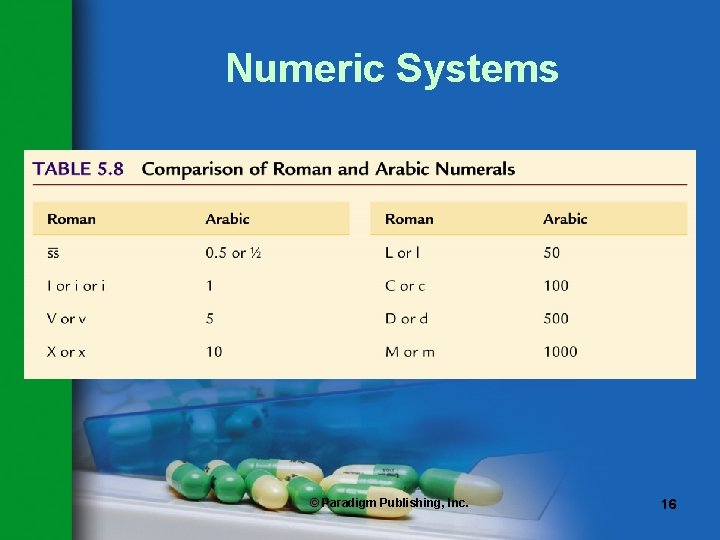 Numeric Systems © Paradigm Publishing, Inc. 16 