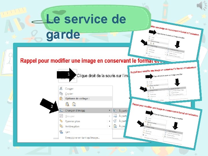 Le service de garde 