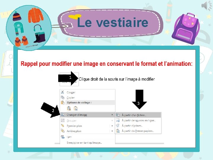 Le vestiaire 