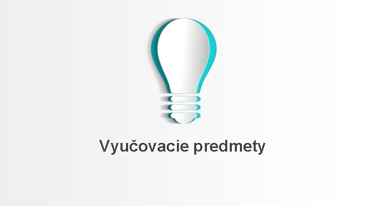 Vyučovacie predmety 