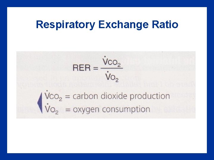 Respiratory Exchange Ratio 