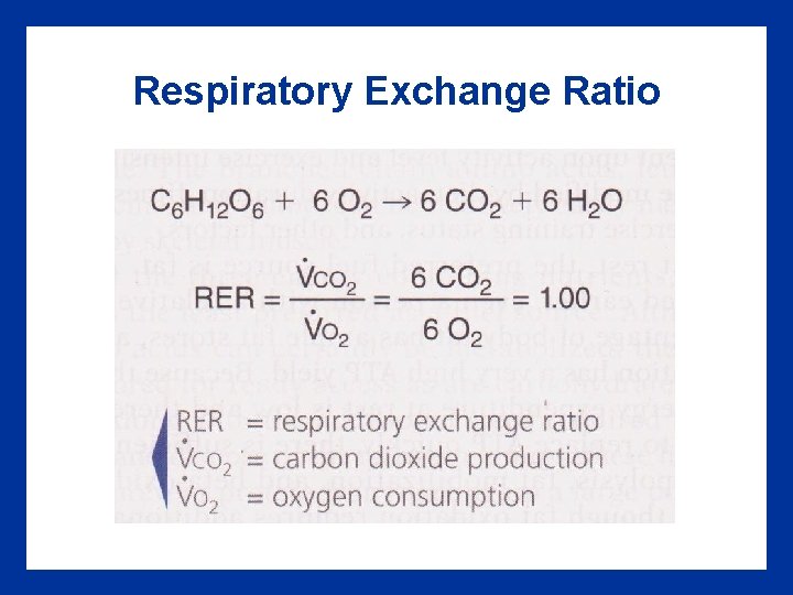 Respiratory Exchange Ratio 