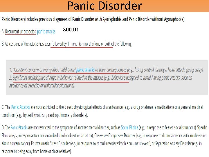 Panic Disorder 300. 01 